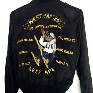 ビンテージ US NAVY ツアージャケット 【レディース】 60'S U.S NAVY SOUVENIR TOUR JACKET BLACK 60年代 スーベニア