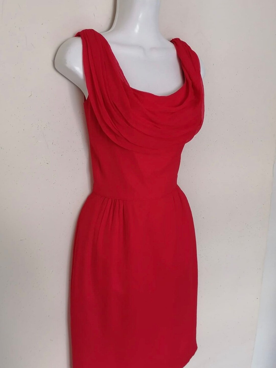 Late 1950s RED Lillie Diamond Cocktail Dress Early 60s Party - Etsy