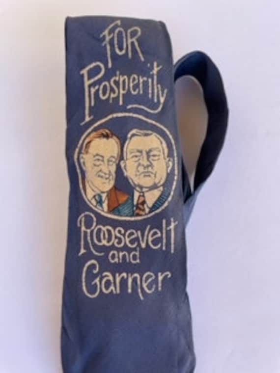 1930s vintage painted PRESIDENT ROOSEVELT and Gar… - image 1