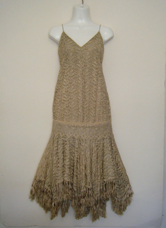 1920s FRINGE FLAPPER Dress and Matching Duster Ja… - image 4