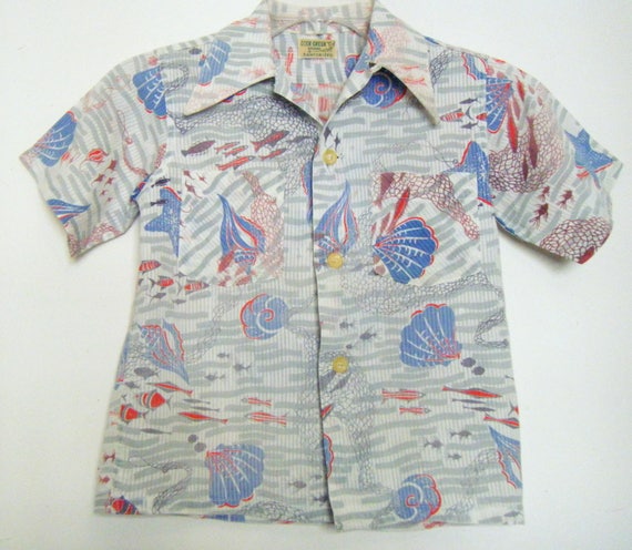 Vintage 1950s DEER CREEK Brand HAWAIIAN Shirt, loo