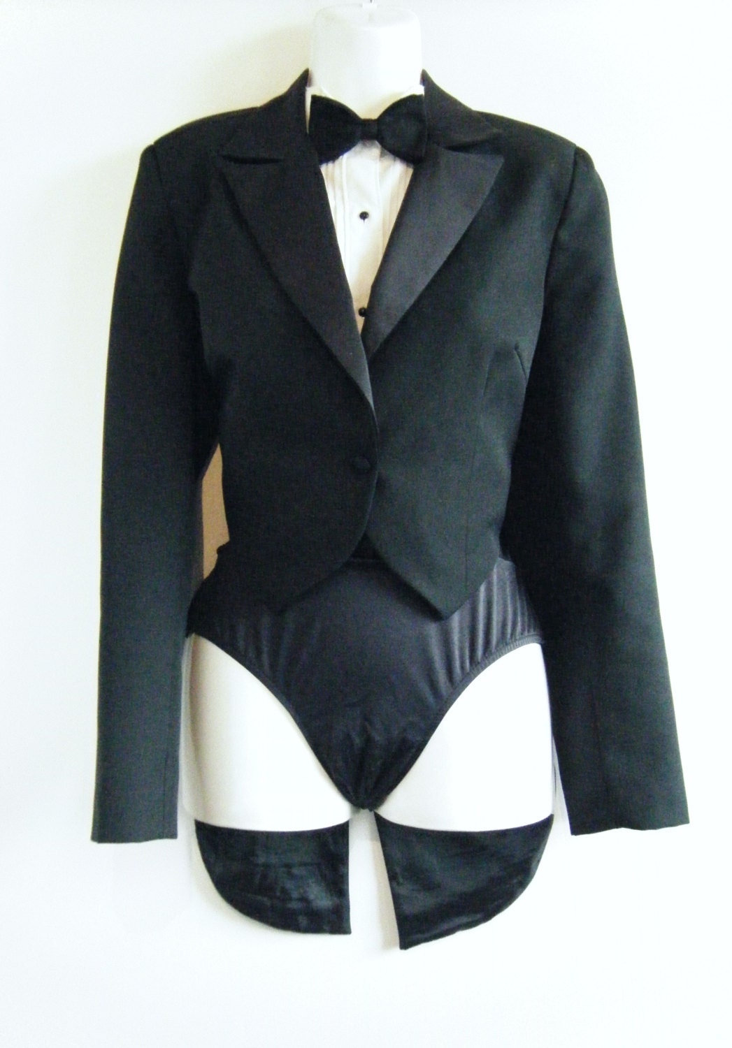 Reserved......80s womens tuxedo with tails jacket tux shirt | Etsy