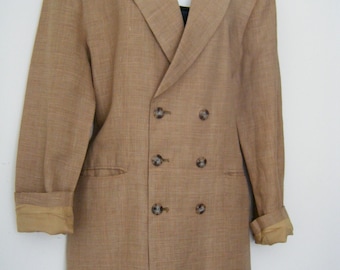 1940s menswear inspired 80s BLAZER womens jacket, size l