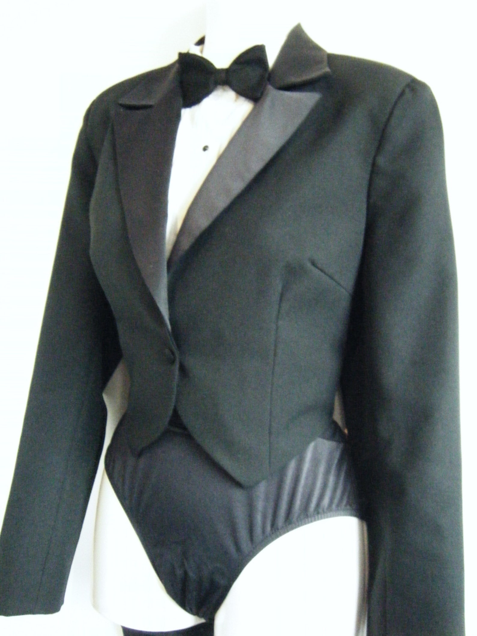 Reserved......80s womens tuxedo with tails jacket tux shirt Etsy