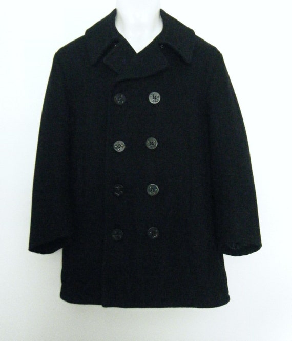 1960s JC Penney PEA COAT jacket, us navy military 