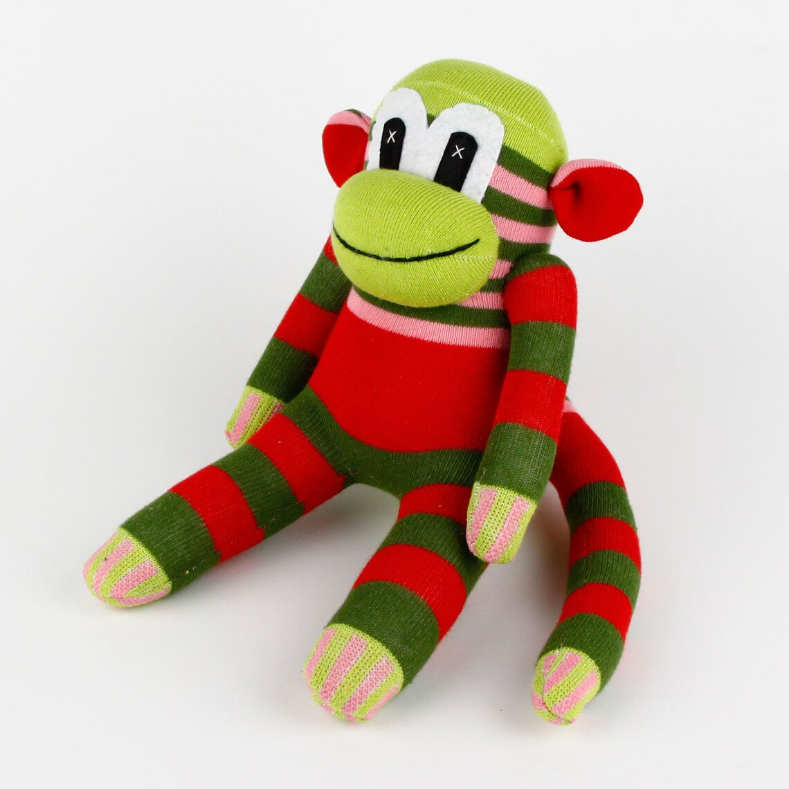 Christmas Gift Handmade Sock Monkey Stuffed Animal Doll Baby - Etsy