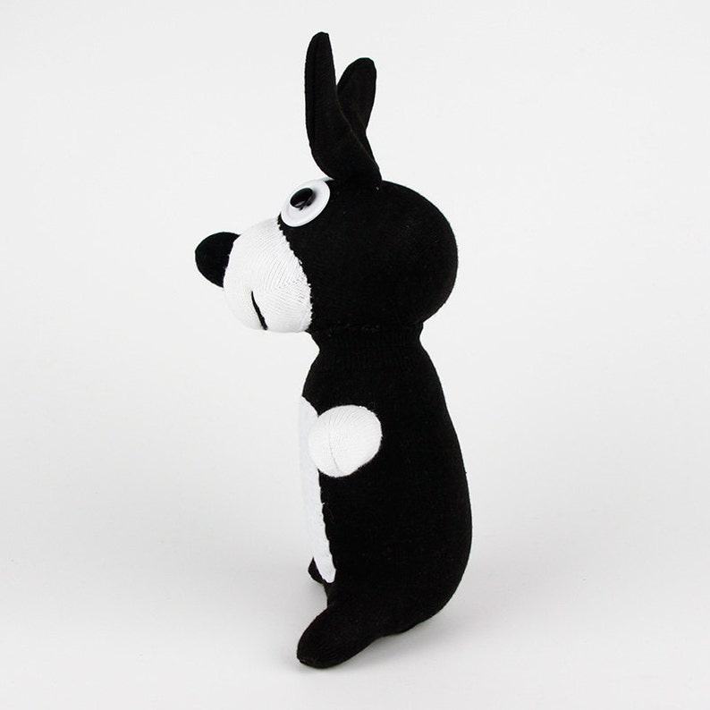 Handmade Sock Boston Terrier Dog Stuffed Animal Doll Baby Toys Kids Gift