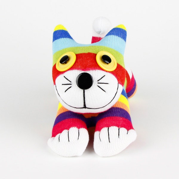 Handmade Sock Cat Kitty Stuffed Animals Doll Baby Toys Christmas Gift New Year Gift Birthday Gift