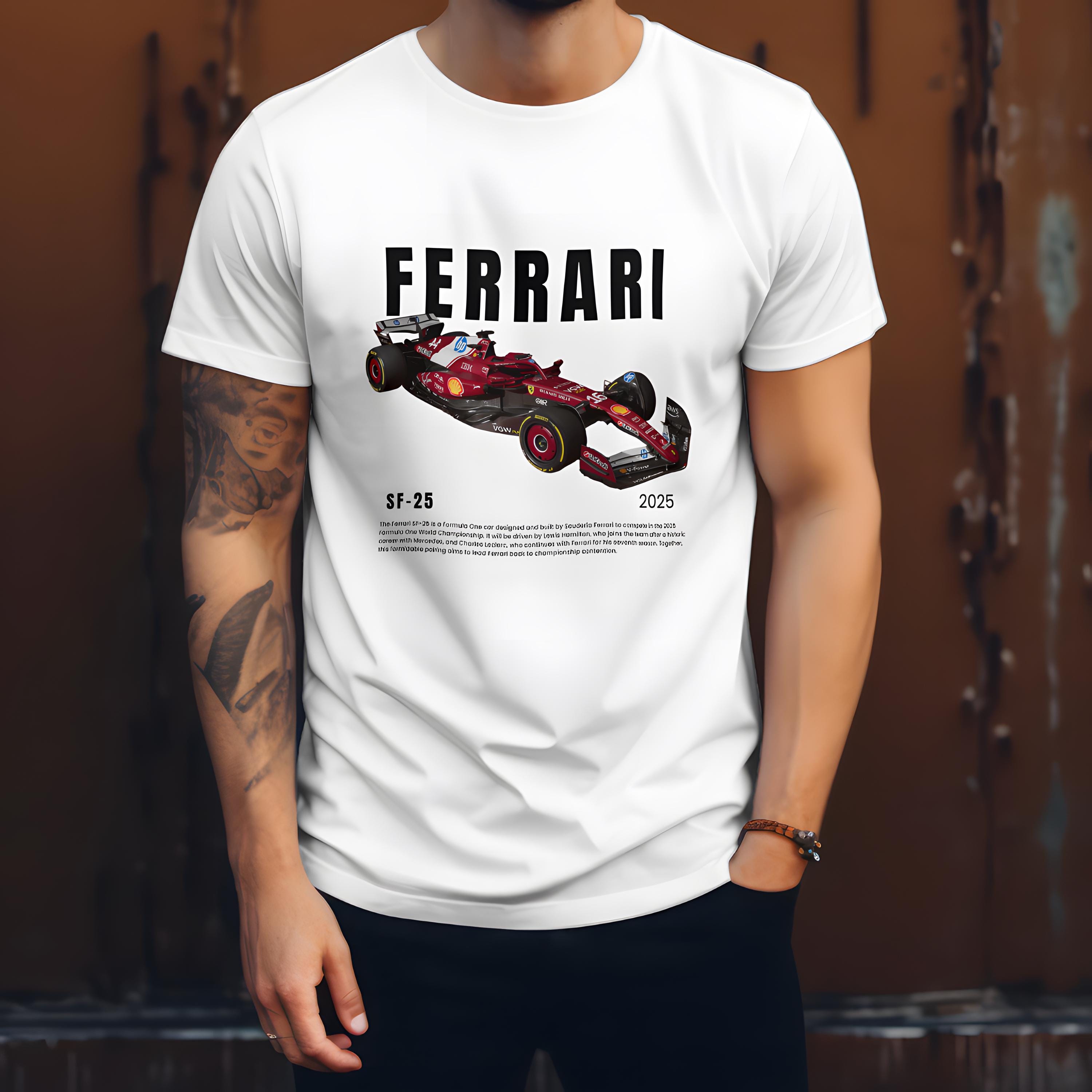 Formula 1 Ferrari 2025 SF-25 Tee Unisex Heavy Cotton Shirt