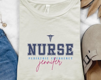 Personalized Pediatric Emergency Nurse Shirt: Peds ER Gift