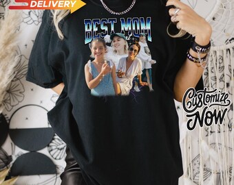 Benutzerdefinierte Bootleg Beste Mama Shirt, personalisiertes Geschenk für Mama, personalisierte Foto Shirt Vintage, Mama Geschenk von Kindern, Benutzerdefinierte Foto Mama Shirt, F268