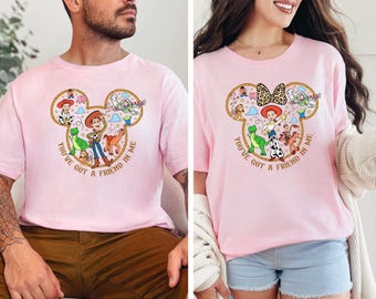 Camisetas de Toy Story de Disney, camisetas de Toy Story "Tienes un amigo en mí", camiseta de Disneyland, camiseta de viaje a Disney, camiseta de vacaciones familiares de Disney D049