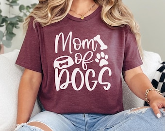 Maglietta per mamma di cani: regalo per mamma pelosa, maglietta per amanti degli animali
