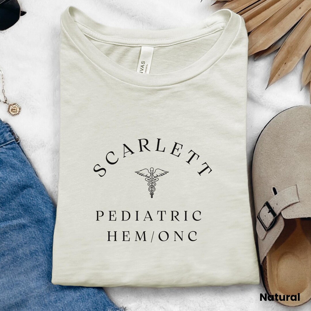 Custom Name Pediatric Hem Onc Shirt, Pediatric Hem Onc Nurse Tshirt ...