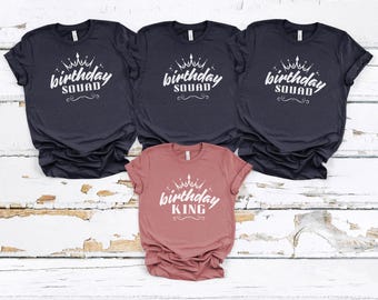 Birthday King Shirt: Custom Birthday Crew Matching Cotton Tee