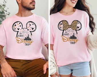 Mein erstes Disney Reise Shirt, Kinder Disney Shirt erste Disney Reise Kinder T-Shirt, Disney Familien Ausflug, passendes Disney Minnie Mickey Shirt D007
