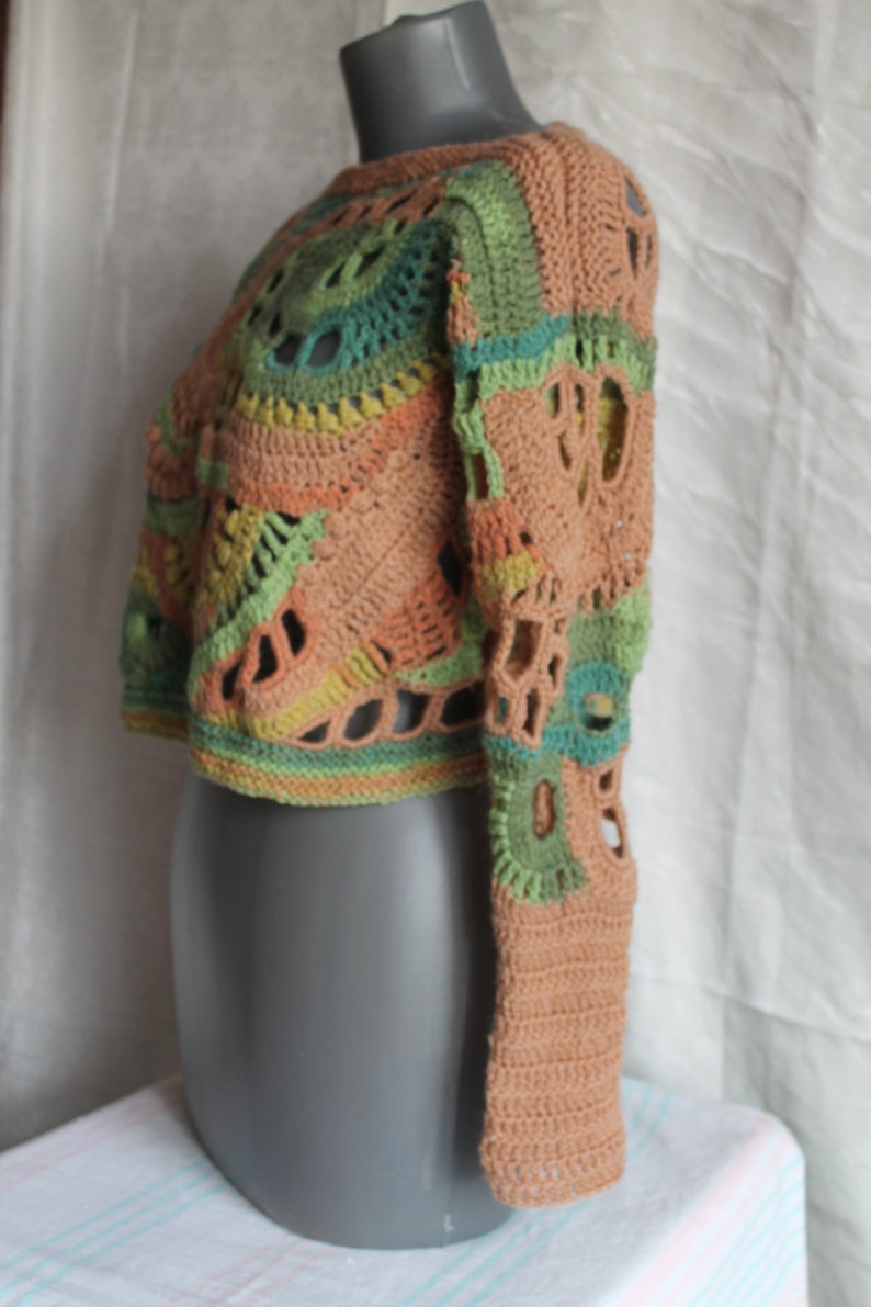 crochet patchwork jumper