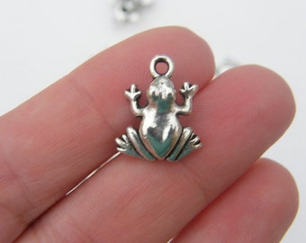 Sterling Silver 3D Swamp Frog Charm