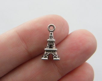 8 Eiffel Towel Charms Silver Eiffel Tower Charms Travel Charms 1-1139