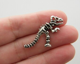 BULK 20 Dinosaur Stegosaurus charms antique silver tone A651