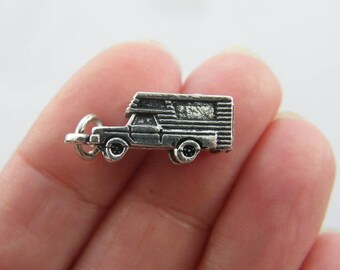 2 Caravan charms antique silver tone TT51