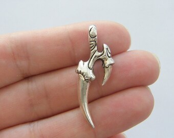 5 X Tibetan Silver EAGLE CLAW 3D 34mm x 23mm Charms Pendants