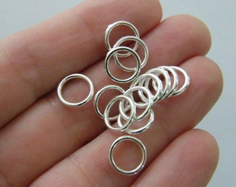 BULK 50 Spacer ring beads silver plated FS245