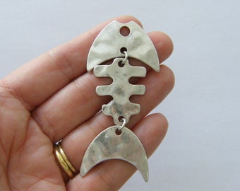 2 navire sur la haute mer pendentifs antique ton argent TT67