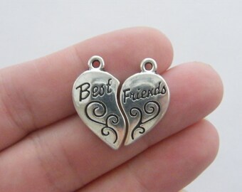 8 Mustache Charms Antique Bronze Tone BC704
