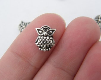 1968C-T-304 Spacer Owl 18.4x12.6mm 4 Pieces Antique Brass Base Metal Charm