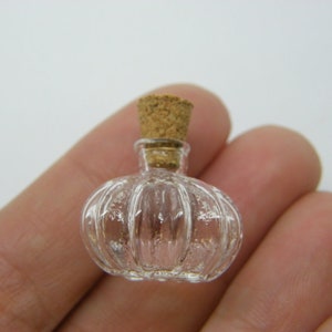 1 Glass bottle with cork clear glass M290