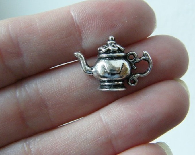 BULK 50 Teapot Charms Antique Silver Tone FD51 Etsy