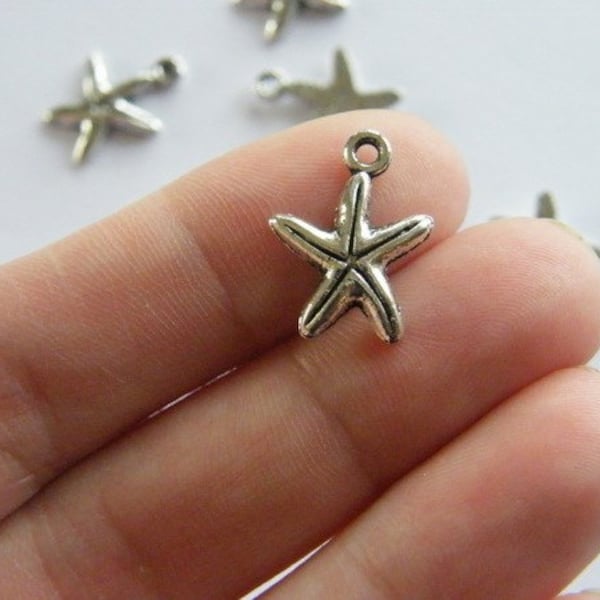 14 Starfish charmes antique soude d’argent FF209