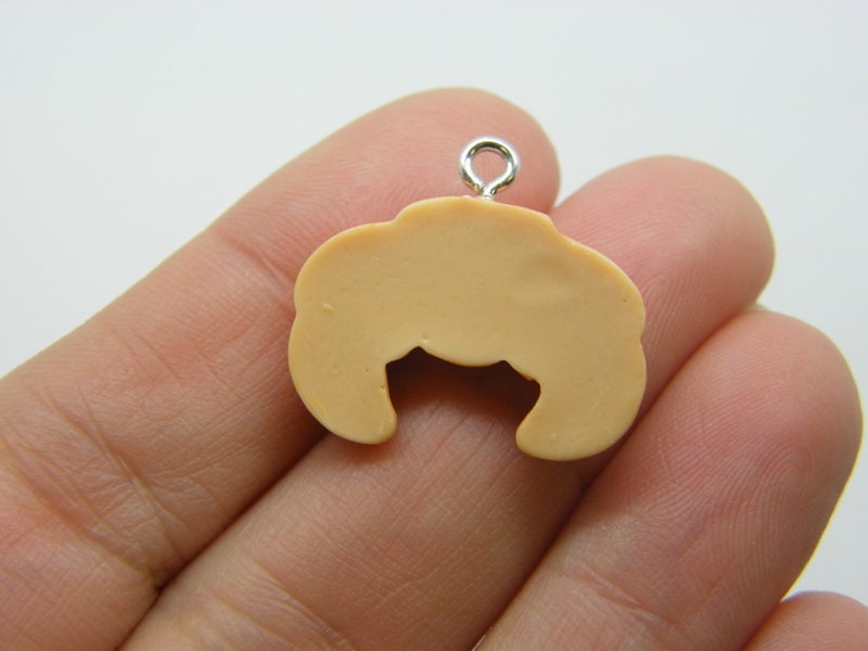 【ペリロコ】ハンドメイド 4/7 4 Croissant Charms Resin FD717 - Etsy