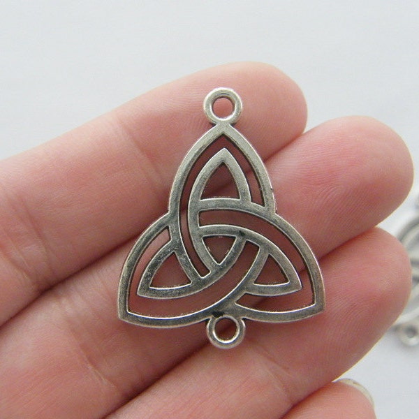 BULK 20 Celtic knot connector charms antique silver tone R39 - SALE 50% OFF