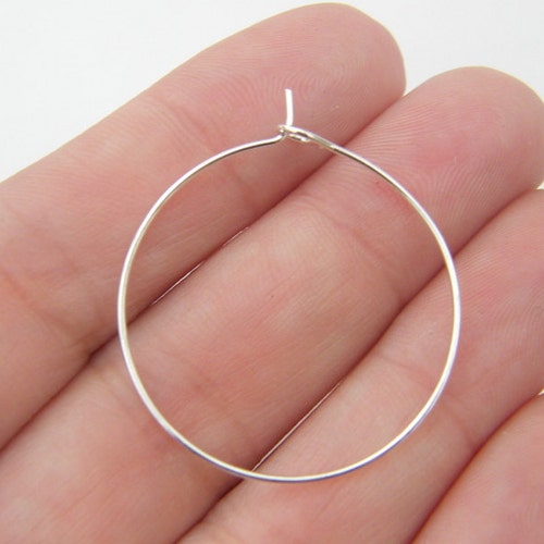 BULK 100 Wine Glass Charm Hoops 34 X 30mm Silver Plated FS176 Etsy
