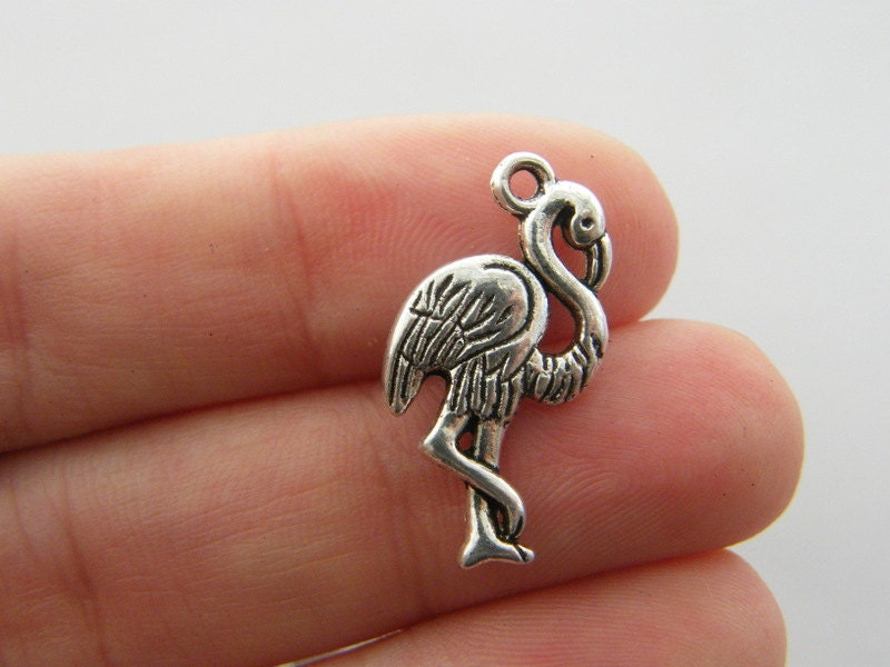 BULK 50 Flamingo Charms Antique Silver Tone B164 - Etsy