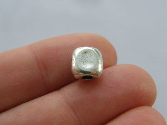 50 Spacer ring beads antique silver tone FS269