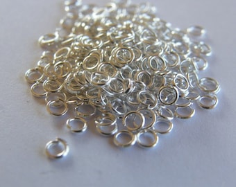 200 Jump rings 3mm silver plated
