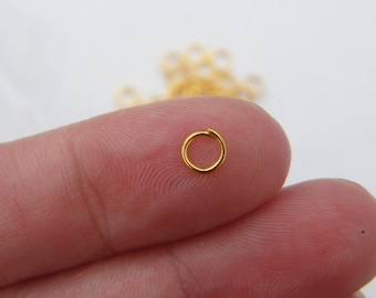 200 Jump rings 5mm gold tone