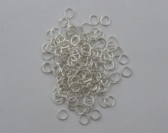 200 Jump rings 5mm silver plated