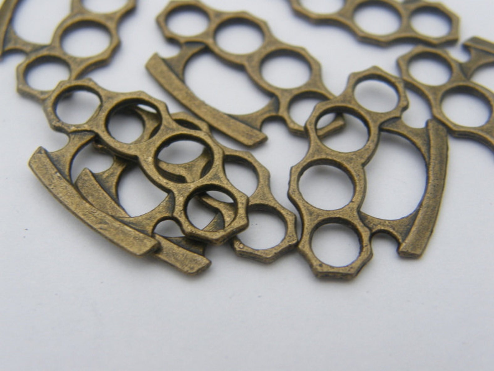 8 Brass Knuckles Antique Bronze Tone G36 Etsy