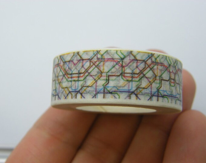 1 Roll Tube Underground Route Map Washi Tape ST Etsy