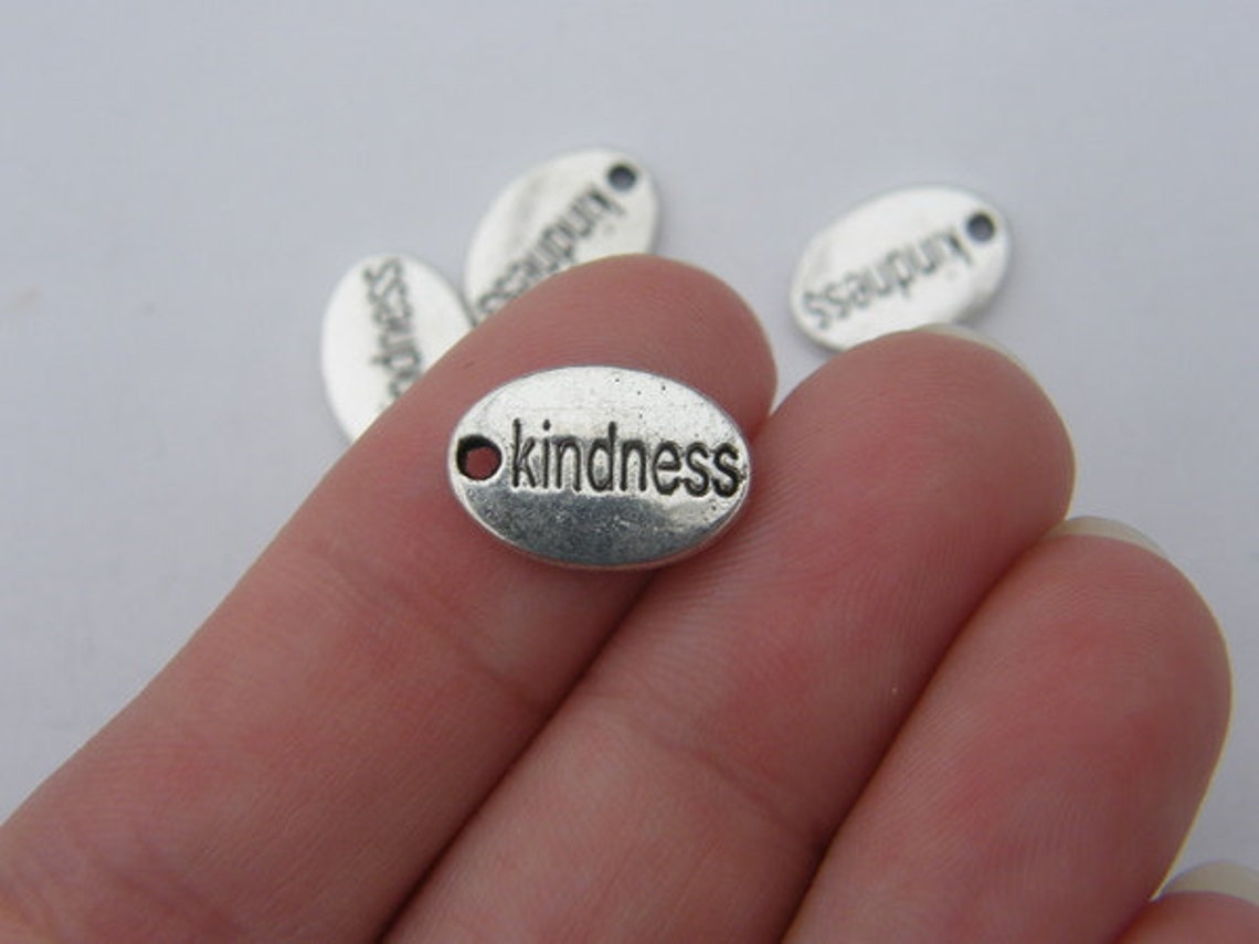 BULK 50 Kindness Charms Tibetan Silver M10 Etsy