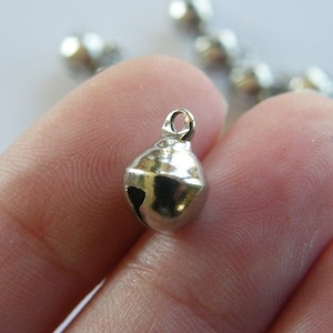16 Bells 11 x 8mm silver tone FS447