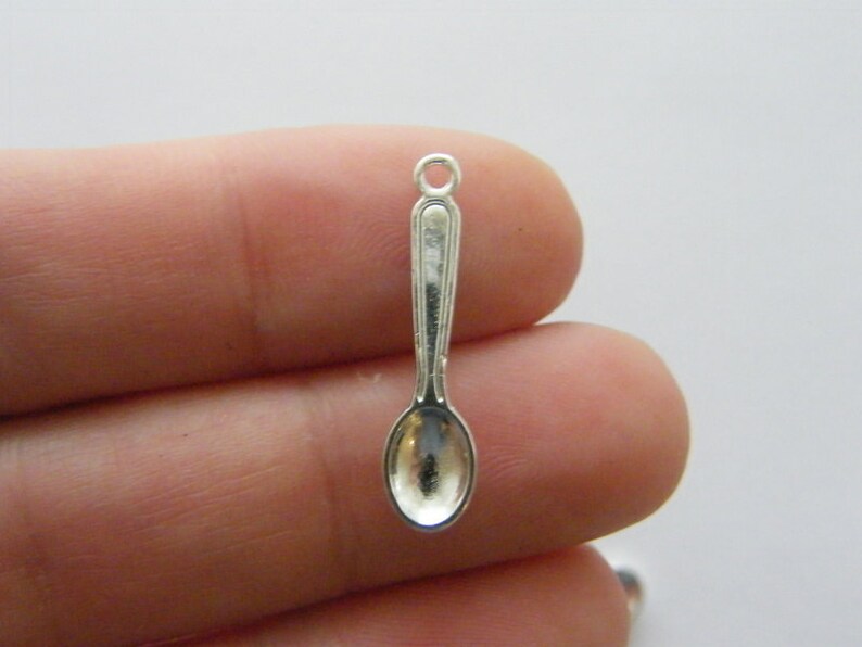 BULK 100 Spoon charms silver plated FD334 Etsy