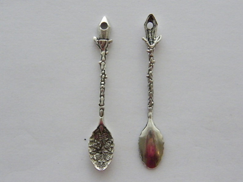 BULK 10 Spoon Pendants Antique Silver Tone FD192 SALE 50 Etsy