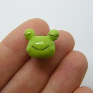 1 Frog bead handmade lamp work glass A1307 image 4