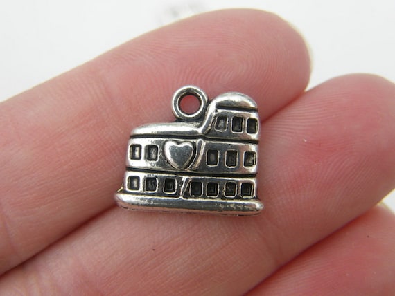 10 New York charms antique silver tone WT23
