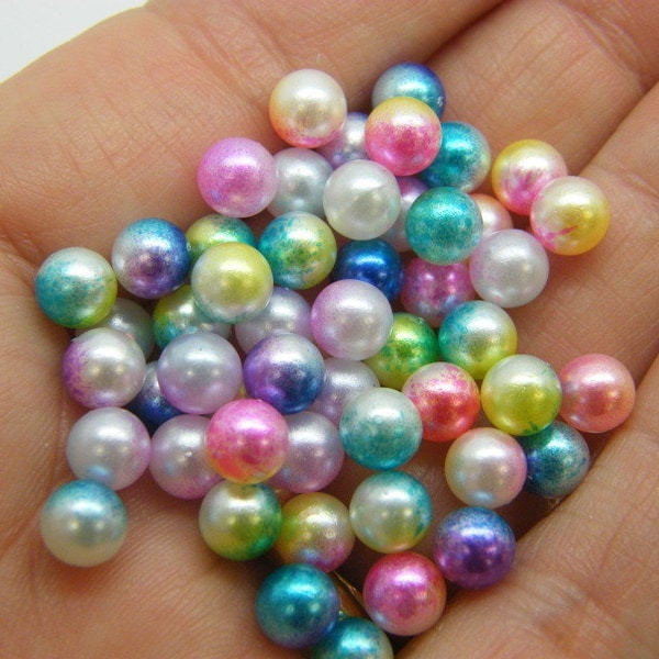 240 No hole imitation pearl mixed colours gradient mermaid  no hole FS120